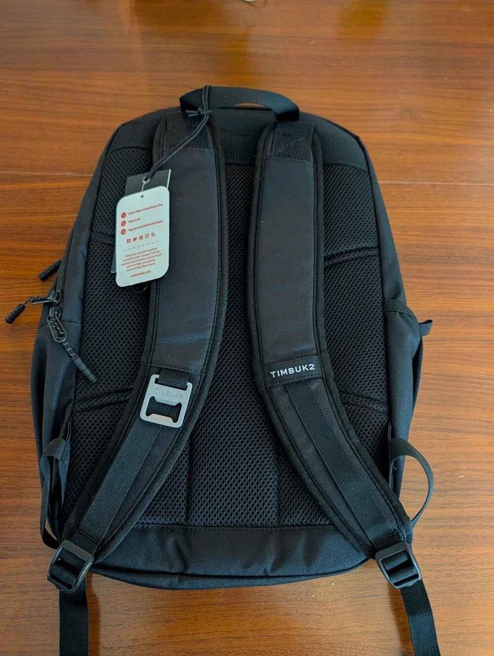 Timbuk2 Parkside Eco Black Backpack Company Logo Bag